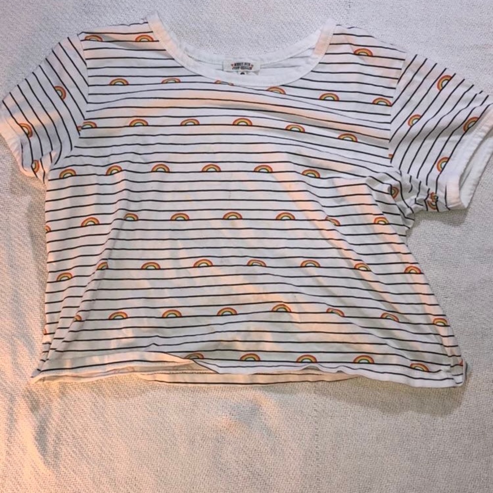 Rainbow cropped shirt